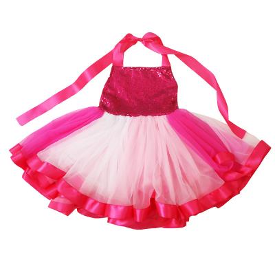 China Fairy Baby Girl Dress Anti-Wrinkle Party Sequin Design Backless Sleeveless Summer Baby Girl Tulle Dress for sale