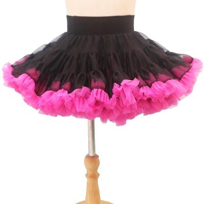 China high quality Anti-wrinkle kids black dance skirts baby gauze mini skirt for kid girl summer mesh tutu skirts for sale