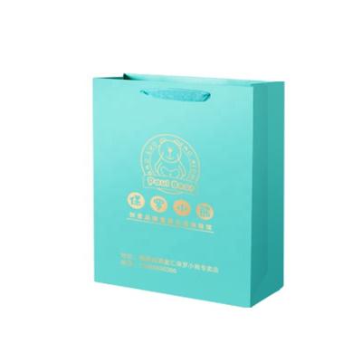 China Recyclable Wholesale Custom Printed Clean Logo Cardboard Kraft Luxury Paper Shopping Bag With Handle for sale