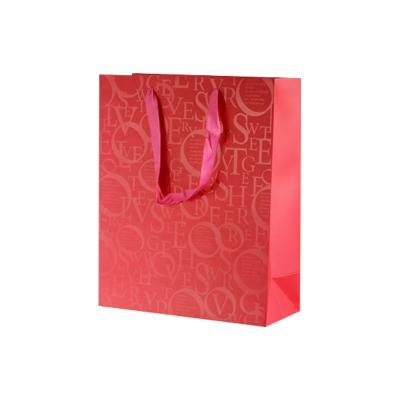 China Custom Recyclable Printed Clean Logo Wholesale Cardboard Kraft Paper Bags With Ribbon Handle for sale