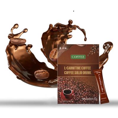 China L-carnitine black coffee soluble coffee natural hot selling private label slimming black coffee for sale