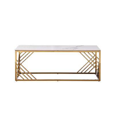 China Wholesale high quality CERAMIC TOP AND STAINLESS STEEL BASE cost representation noble high and luxurious coffee table for sale