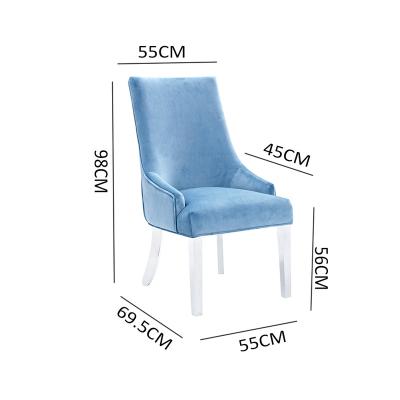 China CHROME LEGS New Design Professional Multi Process Production Durable Luxurianism Dining Chair for sale