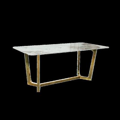 China Factory Top And Base Chrome Ceramic Color Calm Atmosphere Cheap Customized Luxury Dining Table From China Directly for sale