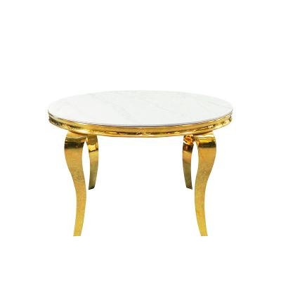 China Wholesale custom made high quality cheap noble ceramic top and chrome base and color luxurious uniform dining table for sale