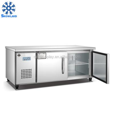 China Commercial Single-temperature Kitchen Stainless Steel Food Worktop Refrigerator For Hotel for sale