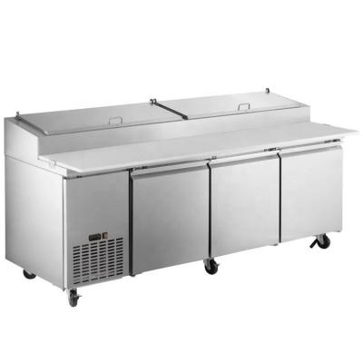 China Commercial Single-temperature Stainless Steel Pizza Fridge Pizza Work Table Pizza Prep Table for sale