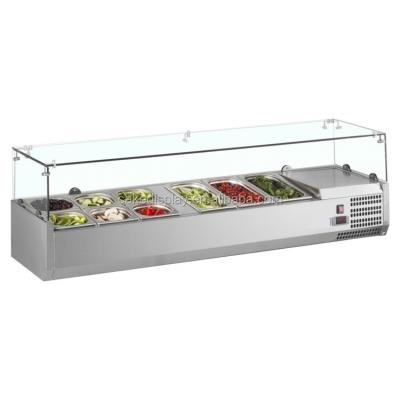 China 2018 Cheap Single-temperature Salad Pizza Table Top Display Fridge for sale