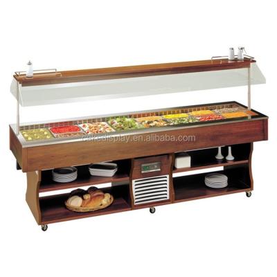 China Single-Temperature Salad Counter Buffet Equipment Bain Marie for sale