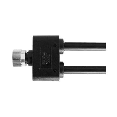 China FKM Circular Connector M8 Female Molded 2 Cables, Straight for sale