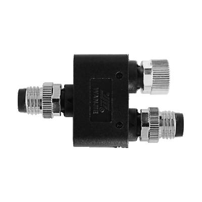 China FKM circular connector M8 Y-splitter, Male-Male-Female for sale