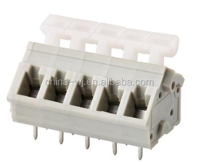 China Wanjie Terminal Block / Screwless Terminal Block / /PCB Spring Terminal Block With 45deg Steering (WJ243A-5.0) 26-14AWG for sale