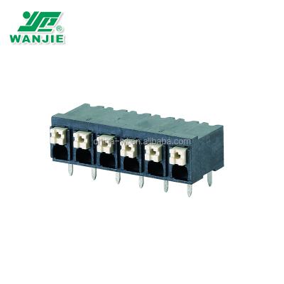 China LCP Wanjie Terminal Block / PCB Terminal Block / Screwless Terminal Block for sale