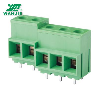 China PA66 10.16mm Pitch PCB Screw Terminal Block High Current Connector (WJ116V-10.16) for sale