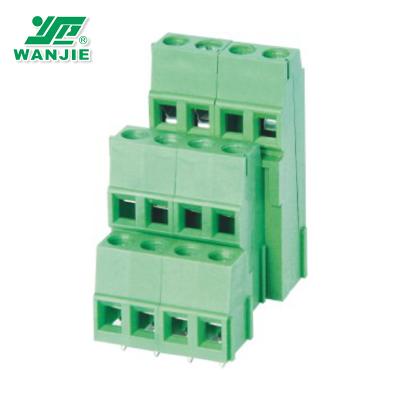 China PA66 Triple Row PCB Screw Terminal Blocks With 5.0mm / 5.08mm Pitch for sale