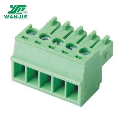 China PA66 Wanjie Terminal Block / PCB / Pluggable Terminal Block (WJ15EDGK-3.5/3.81) for sale