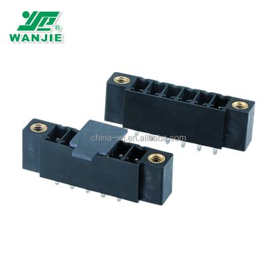 China PA66 Wanjie Terminal Block / PCB / High Power Pluggable Terminal Block for sale