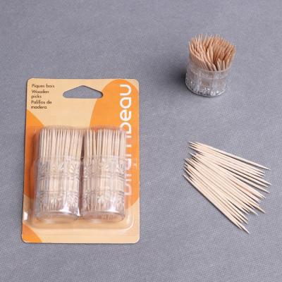 China Two Point 2.0*65mm Disposable Birch Wood Toothpicks for sale