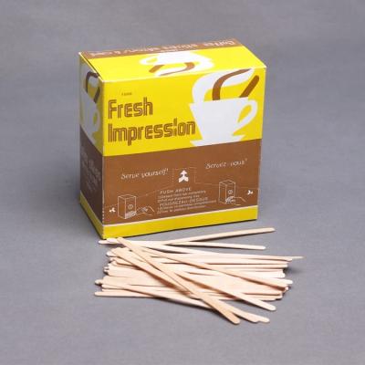 China Hot Sale Disposable Wooden Stir Coffee Tea Stick Stocked Mixing Stirrer 140mm for sale