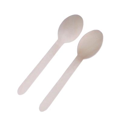 China Disposable wooden cutlery 140 mm wooden spoon for sale