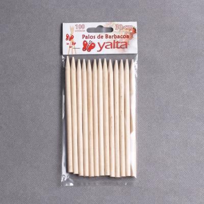 China Easily Cleaned Wooden Flat Food Sticks Corn Cob Skewer for sale