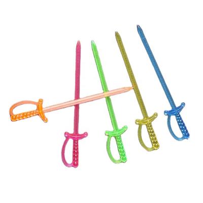 China Disposable Plastic Dental Floss Picks In China Factory / Plastic Swords Stick for sale