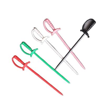 China Disposable plastic sword tooth stick for sale for sale