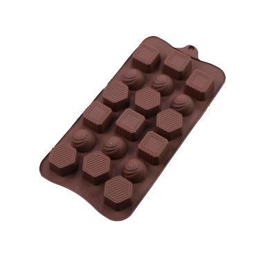 China Disposable 18 Cavities Irregular Shape Tool Kitchen Accessories Baking Hardening Chocolate Candy Soap Mold Silicone Mold Non-Stick for sale