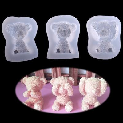 China Disposable Silicon 3D Bear Form DlY Pastry Cake Decorating Tool Bear Bakeware Tray Baking Molde Fondant Cake Mold Silicone Bake Chocolate for sale