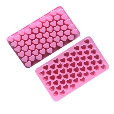 China Disposable Silicone Chocolate Fondant Cake Mold Non-Stick Jelly Ice Tray Mold Kitchen Instruments Baking Tools Like Heart Mold Shaped for sale