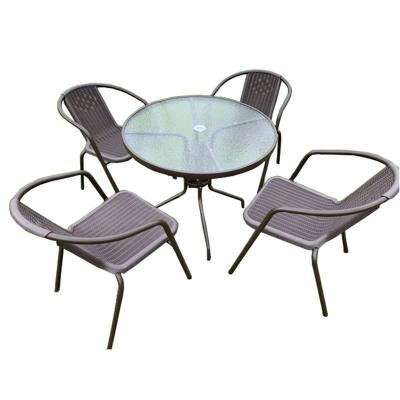 China garden dining cafe outdoor furniture hot selling leisure rattan outdoor furniture set Te koop