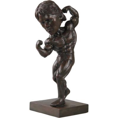 China Custom Logo Gym Bobblehead Resin Muscle Man Statue Arnold Bodybuilding Shake Head America China Manufacturer for sale