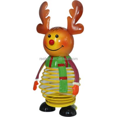 China America Christmas Toy Sports Tabletop Snowman Shaking Head Holiday Metal for Doll Decoration Kids Xmas Elk Moose Desktop Reindeer for sale