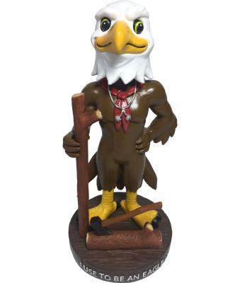 China Eagle Resin Mascot Bobblehead Animal Bobblehead Custom Mascot Figure Handcrafted Mascot Statue Polyresin for sale