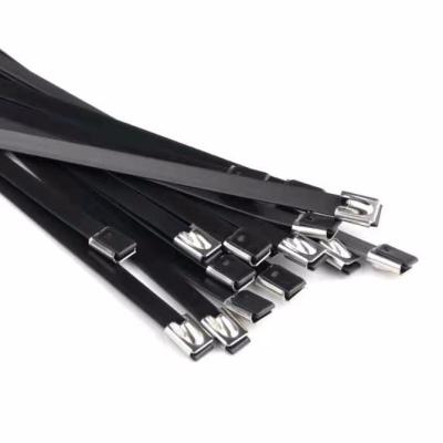 China Steel PVC Coated Stainless Steel Cable Tie for sale