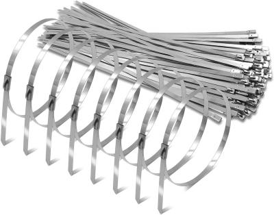 China (100 Pieces) 304 Stainless Steel Heavy Duty Metal Cable Ties Stainless Steel Zip Ties for sale