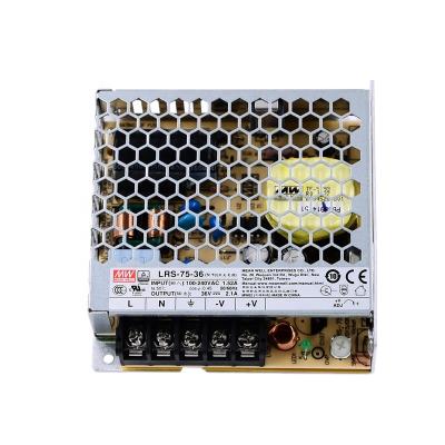 China LRS-75-36 75W 36V 2.1A DC Power Supply Taiwan MeanWell Power Supply Authenticity 99*97*30mm Change Guarantee for sale