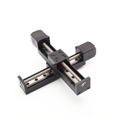 China 28 stepper motor , 100mm*100mm small precision linear guide rail slide table high precision xyz high precision for sale