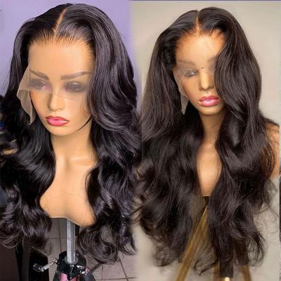 China Brazilian Body Wave 150% Density Human Hair Lace Front Wig 13x4 Lace Up Hair Wigs for sale