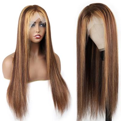 China Natural Straight Lace Front Human Hair Wig Brazil Wigs13x4 Wave 150% Density Silky Straight Virgin Hair for sale