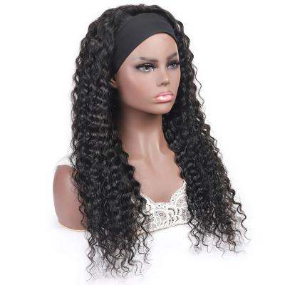 China Cheap Body Wave Natural Remy Hair 150% Density Wholesale Deep Wave Human Wig Headband Wigs For Black Women for sale