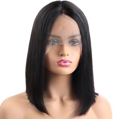 China Bobo Natural Remy Hair Duaklirgenuair Bobo 4x4 Lace Front Human Hair Wigs For Black Women for sale