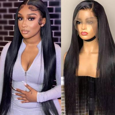 China Silky Straight Wave 180% Density HD Full Lace Hair Wigs Women Wholesale Brazilian Virgin Hair Lace Front Wig For DHL Transparent Black VIP for sale