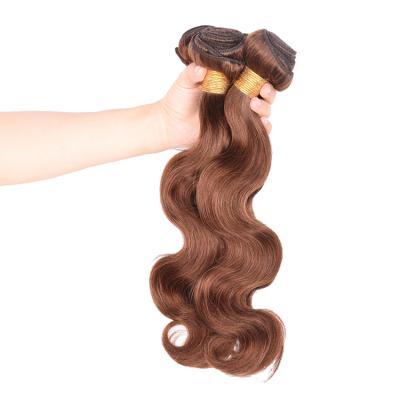 China Brown Body Wholesale Vendor Raw Indian Hair Bundle Virgin Hair Bundles Body Wave Hair Bundles for sale