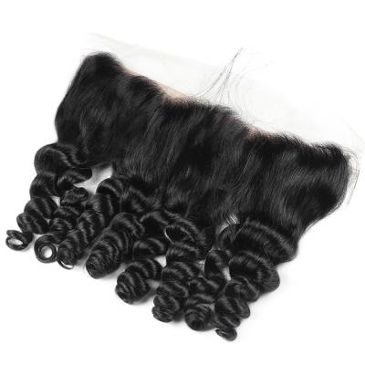 China Brazilian Loose Wave Hair Closure Lace Headband Non--Deep Wave 13x4 HD Remy Hair Lace Frontal Closure for sale