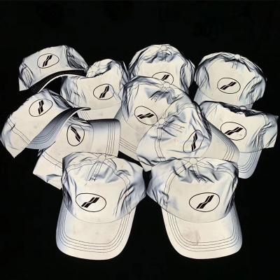 China Wholesale COMMON Logo Baseball Reflective Dad Hats Polyester Printing Hat for sale