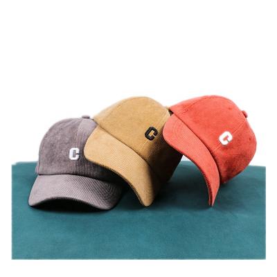 China JOINT Design Your Own Logo 6 Panel Embroidery Unstructured Dad Hat Corduroy Custom Hat for sale