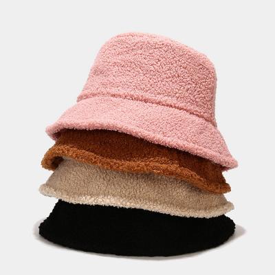 China Simple Adult Custom Made Fluffy Furry Bucket Hat Character Personalized Blank White Fisherman Women Bulk Women for sale