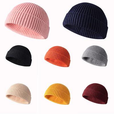 China Common Men's Winter Warm Skull Knitted Hat Embroidered Logo Custom Crochet Beanie Hats for sale