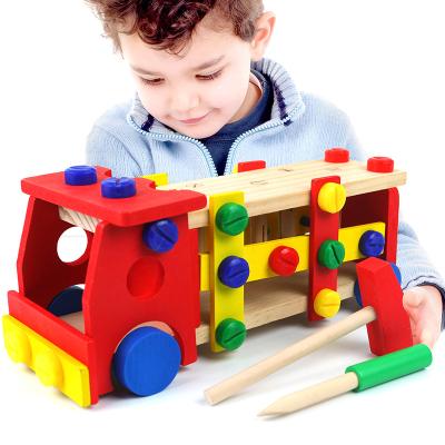 China MODEL TOY customized classic intelligence nut screw tool box wholesale diy classic wooden disassembly toys in china for sale